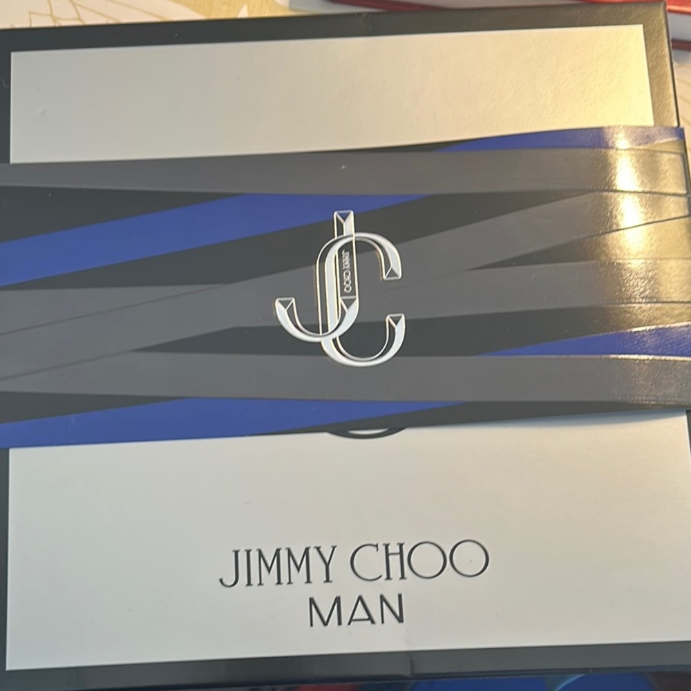 Jimmy Choo Blue and Black Belt Sleek Design